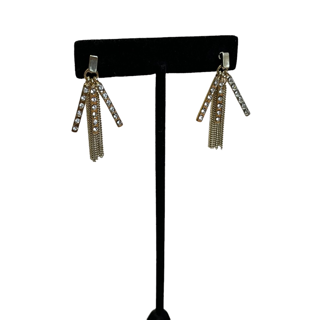 Olivia Welles Pave Fringe Drop Earrings